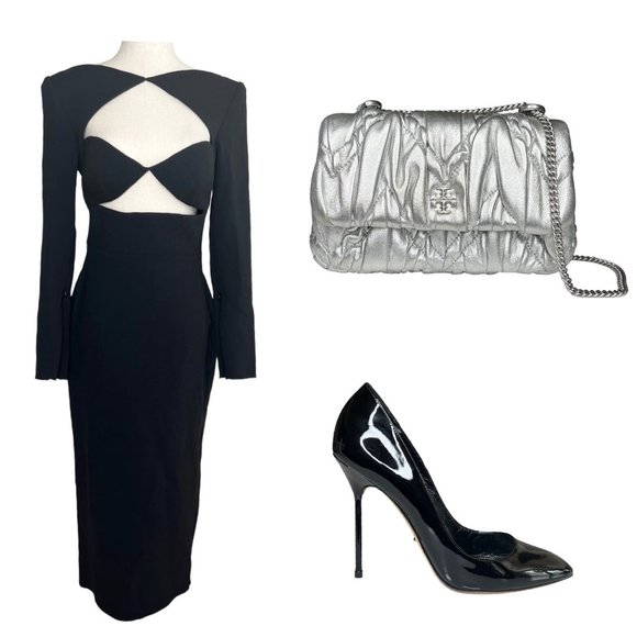 Alex Perry Page Cut Out Midi Long Sleeve Dress - Picture 9 of 9